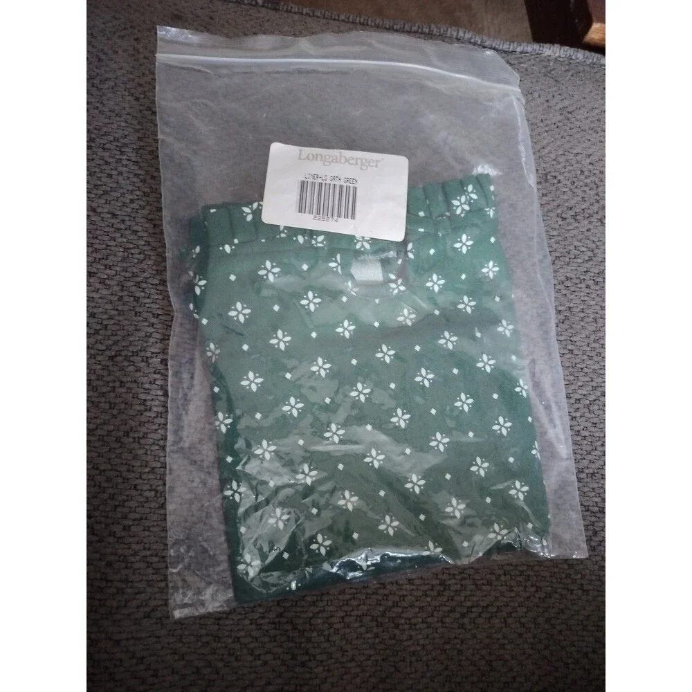 Longaberger Heritage Green Large Gathering Basket Liner #225274 NEW